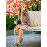 Jacket "Florence" with a bow of cappuccino