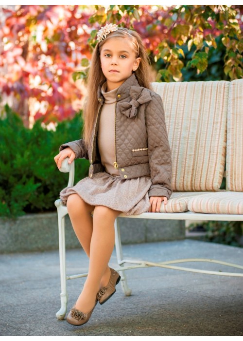 Jacket "Florence" with a bow of cappuccino