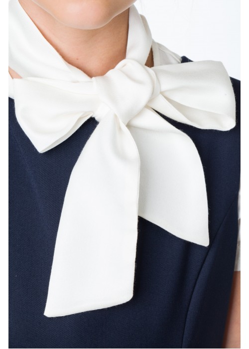 White bow blouse