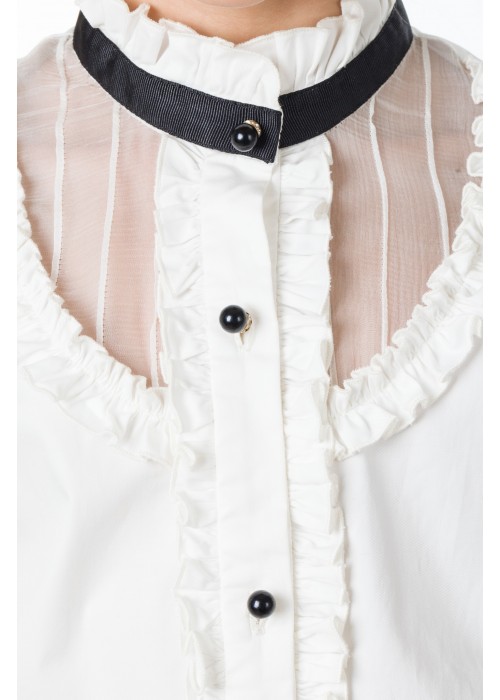 Jumpsuit white-black