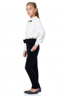 Velvet trousers black
