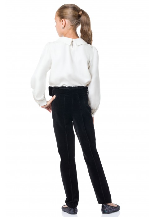 Velvet trousers black