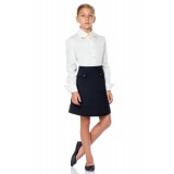 Blouse school with white pearls