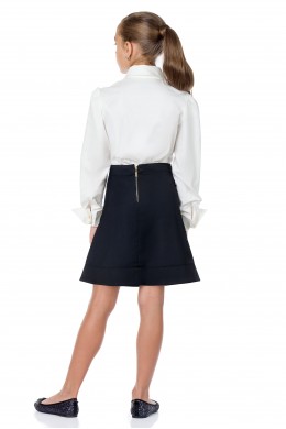 Skirt school with flaps black