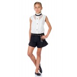 Jumpsuit white-black