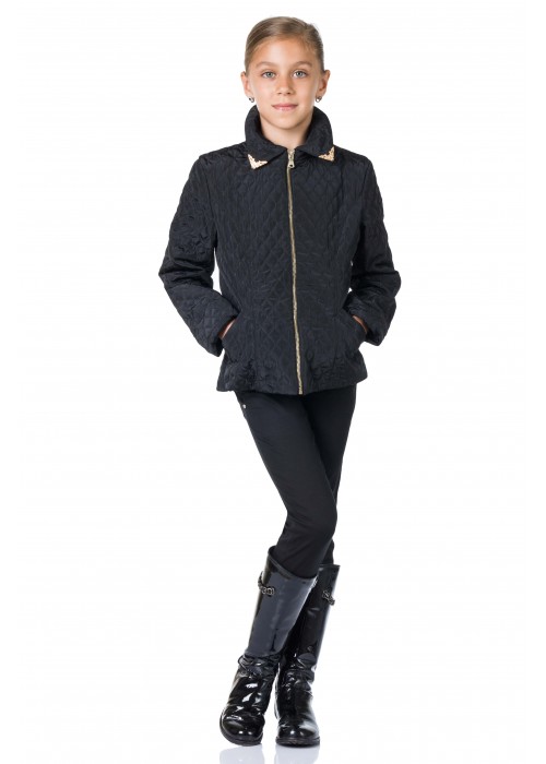 Jacket "Valletta" long with a zipper black
