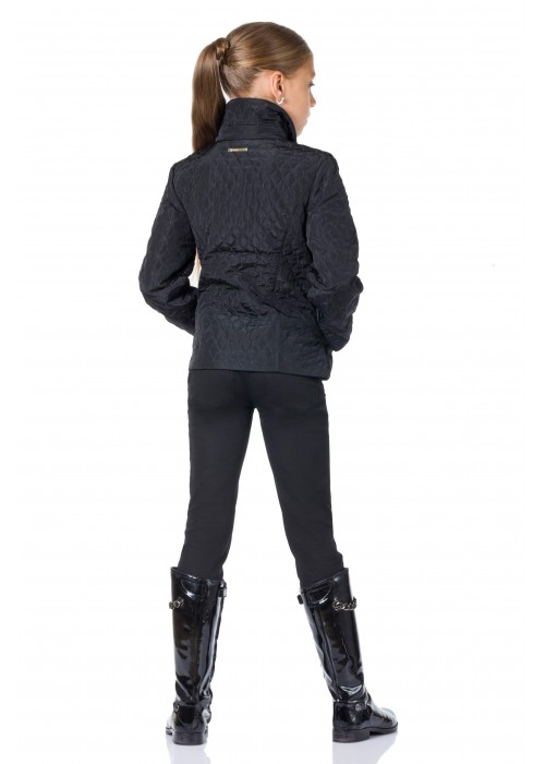 Jacket "Valletta" long with a zipper black