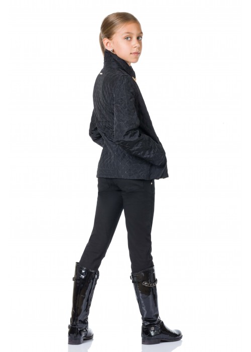 Jacket "Valletta" long with a zipper black