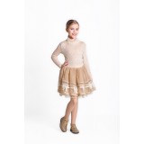 Golf suit and skirt with bows milk