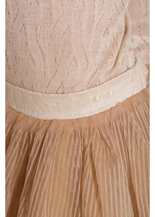 Golf suit and skirt with bows milk