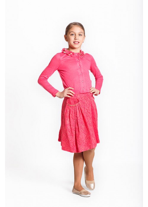Sweatshirt with dots pink