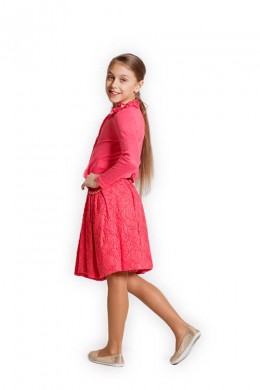 Sweatshirt with dots pink