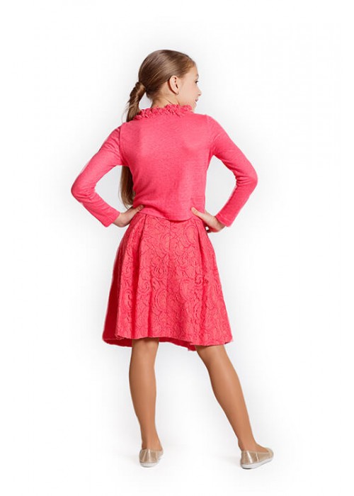 Sweatshirt with dots pink