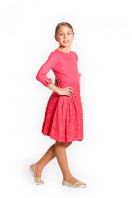 Skirt guipure coral 