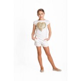 T-shirt "Heart" golden