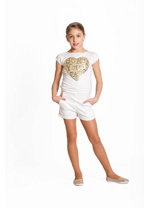T-shirt "Heart" golden
