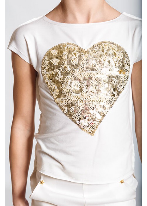 T-shirt "Heart" golden