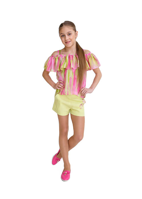 T-shirt ruffle color 