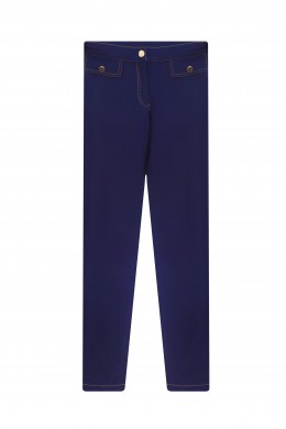 Pants school knitwear blue-purple