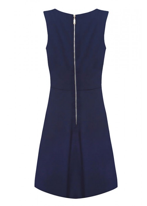 Sundress "Daria" school with a fold blue