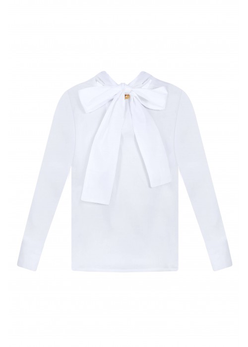 White bow blouse