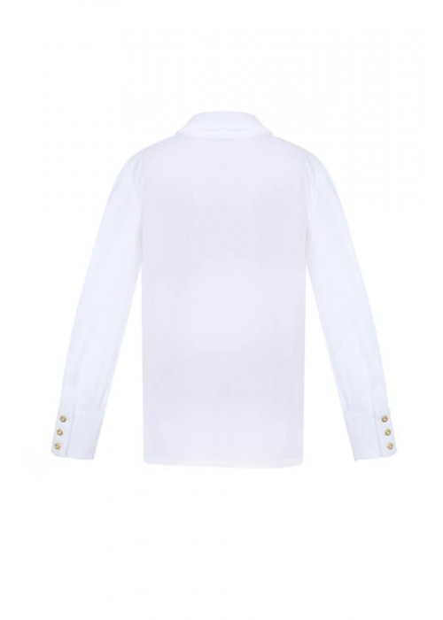White bow blouse