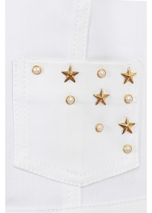 White denim jacket