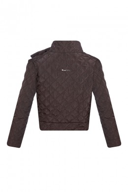 Jacket with a bow of chocolate color