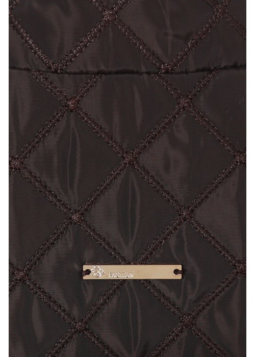 Jacket with a bow of chocolate color