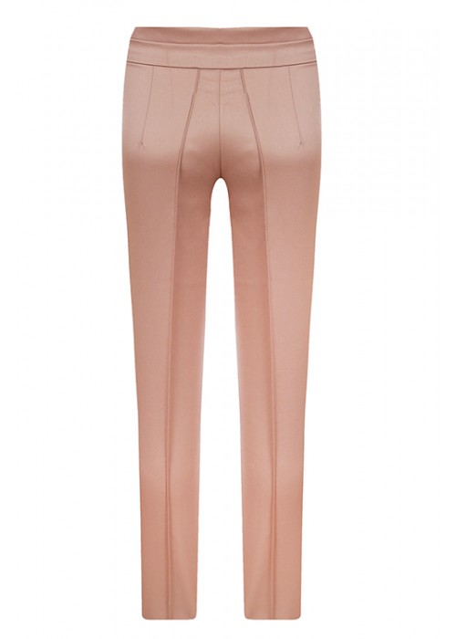 Trousers "Prague" with a bow mustard