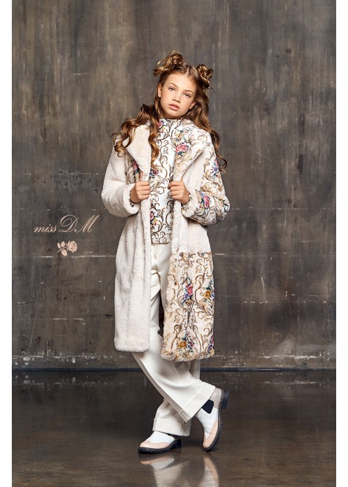 fur coat "Shiko" milk