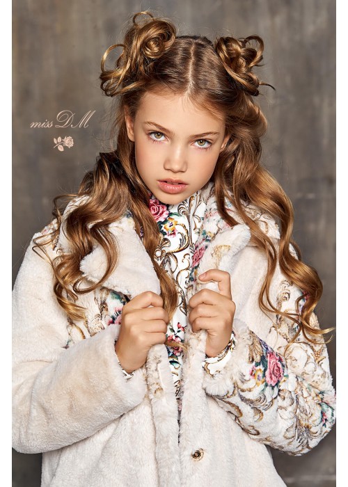  fur coat "Shiko" milk