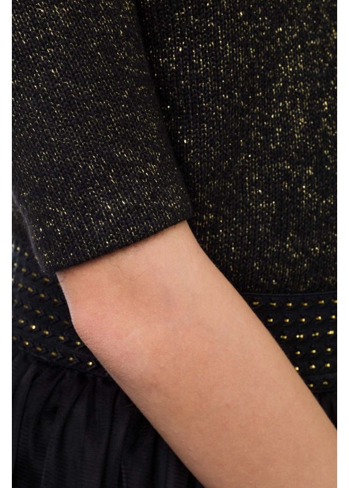 Golf sleeve 1/2 black with gold