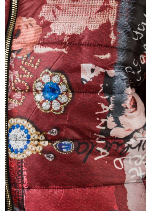 Jacket vest burgundy