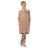 Navy coat with bow
