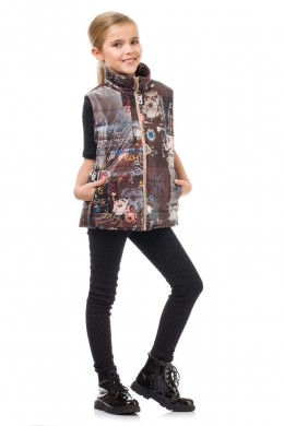 Jacket vest brown