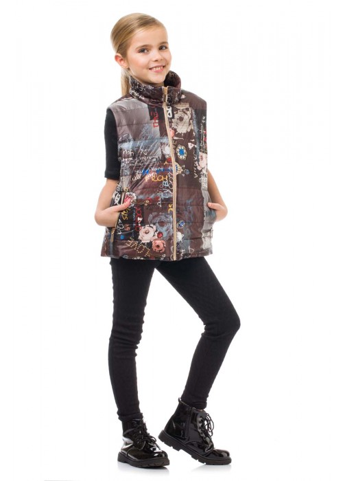 Jacket vest brown