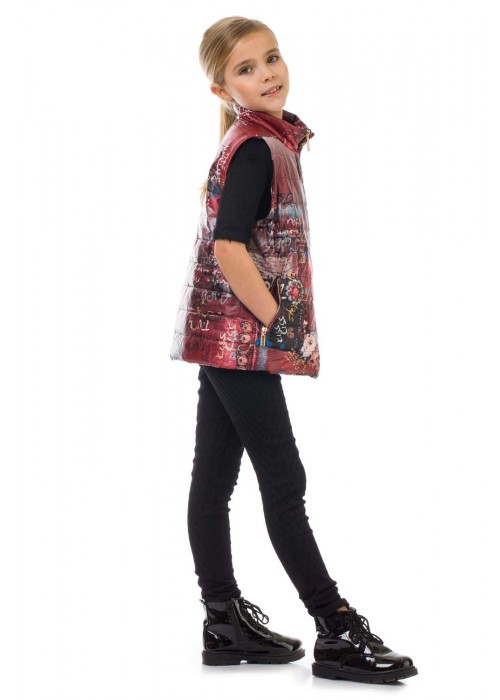 Jacket vest burgundy