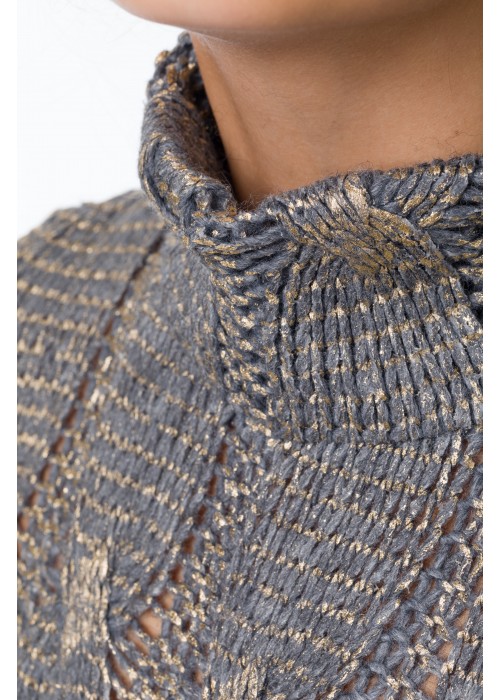 Gold sweater gray