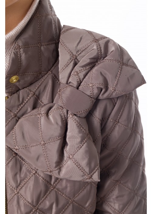 Jacket with bow cappuccino