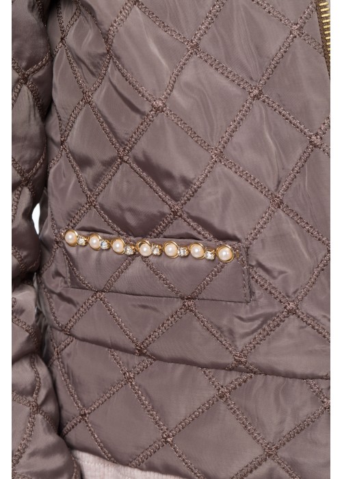 Jacket with bow cappuccino
