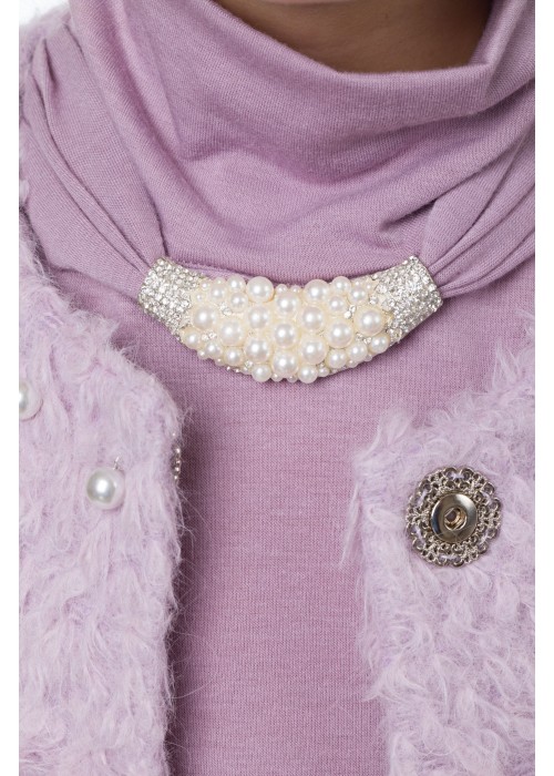 Golf Collar Lilac Pearl Necklace