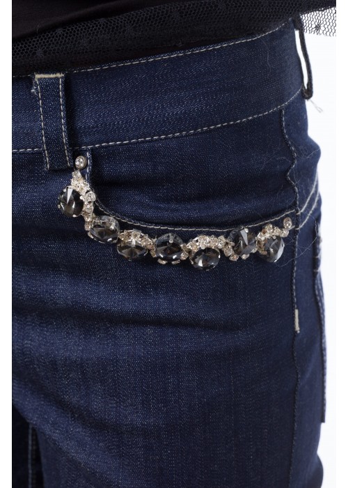 Blue jeans with stones