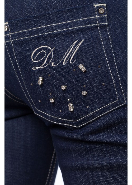 Blue jeans with stones