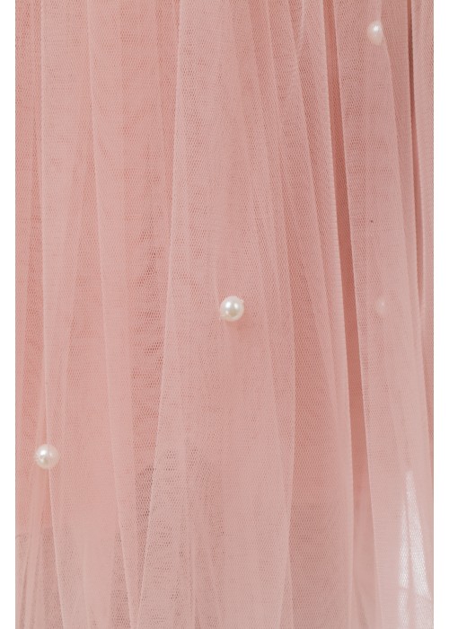 Dress with pearls pink powder