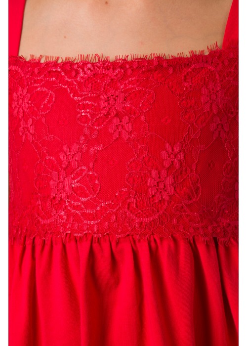 Pajamas with shorts red