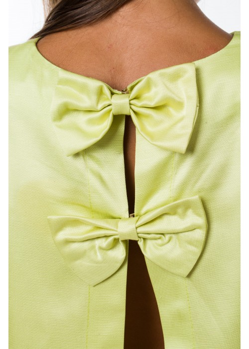 Blouse with bows lime