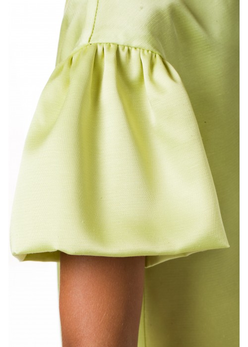Blouse with bows lime