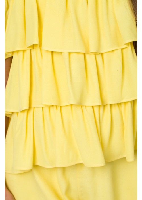 Jumpsuit ruffle yellow 