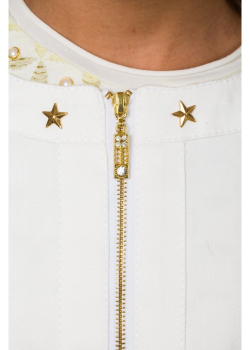 White denim jacket